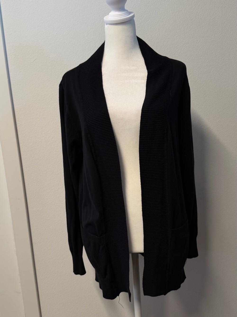 Cielo Designed in California Black Open Front Cardigan XL